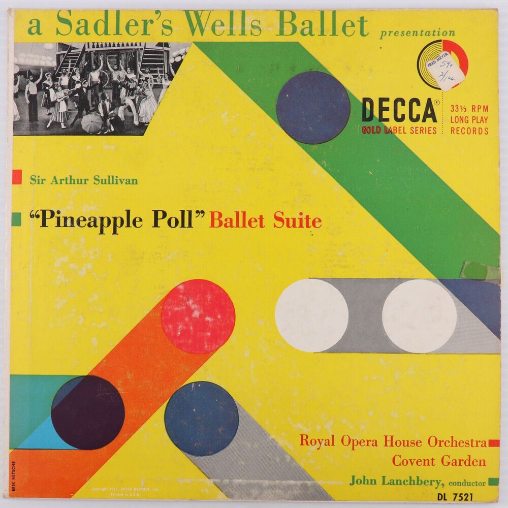 Sir Arthur Sullivan "Pineapple Poll" Ballet Suite - 1951 10" LP Record DL 7521